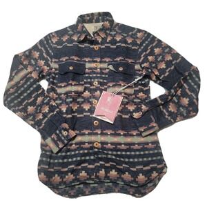 PRPS Goods & Co Men's Tribal Button Flannel‎ Buuckle BKE Shirt Size S Small